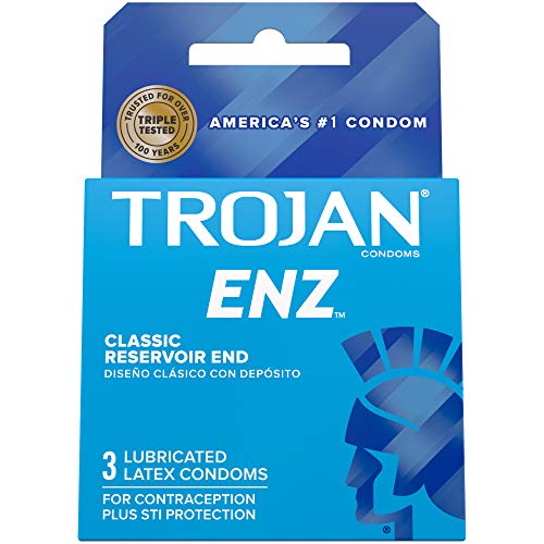 Trojan ENZ Lubricated Condoms, 3 Count (Pack of 6)