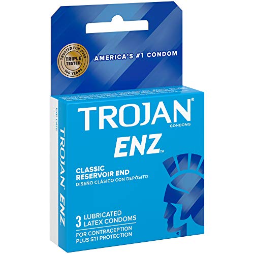 Trojan ENZ Lubricated Condoms, 3 Count (Pack of 6)