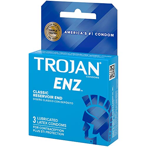 Trojan ENZ Lubricated Condoms, 3 Count (Pack of 6)