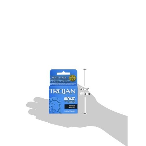 Trojan ENZ Lubricated Condoms, 3 Count (Pack of 6)