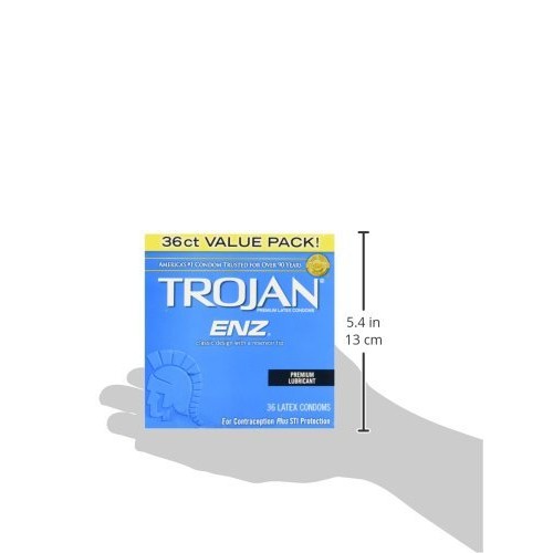 Trojan Enz Premium Latex Premium Lubricant Condoms 36 Count