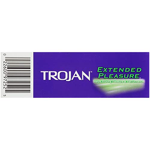Trojan Extended Pleasure Condoms with Desensitizing Lubricant - 12 Count