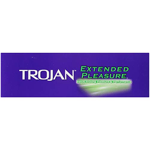 Trojan Extended Pleasure Condoms with Desensitizing Lubricant - 12 Count