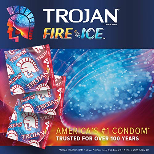 TROJAN Fire & Ice Dual Action Condoms, 3 Count