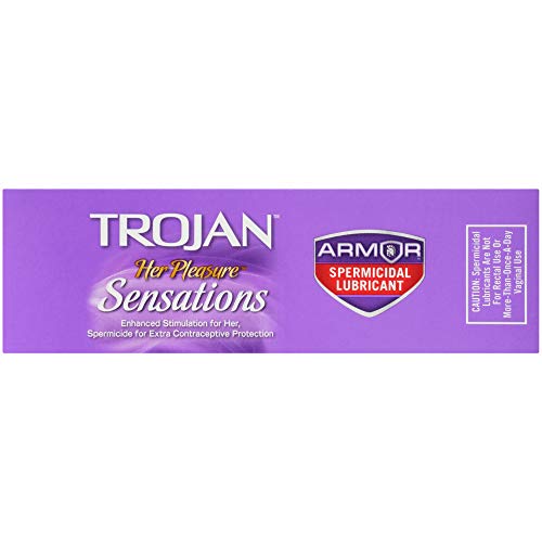 Trojan Her Pleasure Condoms With Spermicidal Lubricant - 12 Count