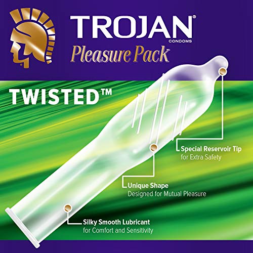 Trojan Pleasure Variety Pack Lubricated Condoms - 12 Count