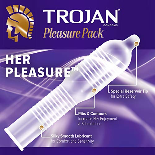 Trojan Pleasure Variety Pack Lubricated Condoms - 12 Count