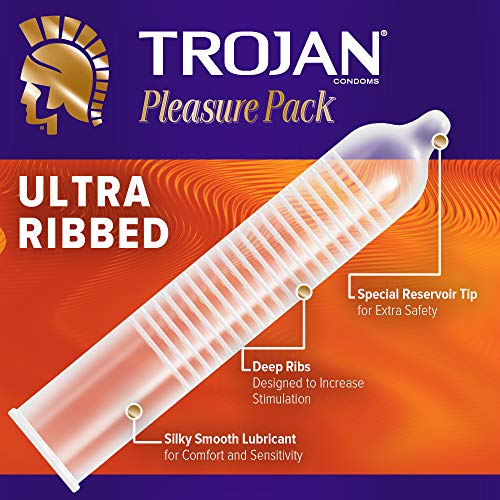 Trojan Pleasure Variety Pack Lubricated Condoms - 12 Count