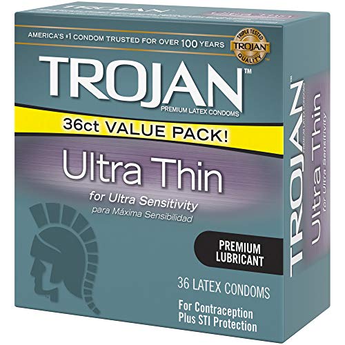 Trojan Ultra Thin Premium Lubricated Condoms - 36 Count
