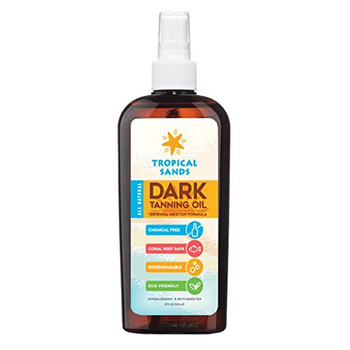 Tropical Sand Dark Tanning Oil - Made with Natural Ingredients - No Mineral O...