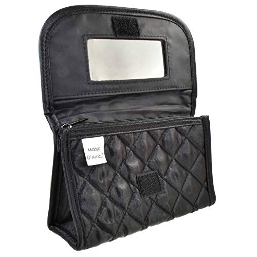 Quilted Cosmetic Bag with a Mirror & Soft Eyeglass Case Essential Duo Set in ...