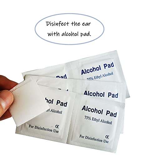 4 PCS Disposable Ear Piercing Kit,Home Ears Piercing Gun Kit Tool with Earrin...