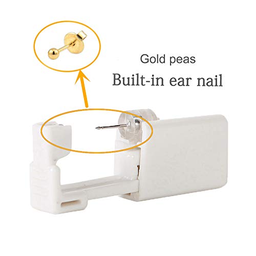 4 PCS Disposable Ear Piercing Kit,Home Ears Piercing Gun Kit Tool with Earrin...