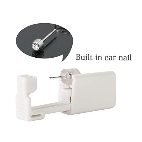 4 Pcs Disposable Self Ear Piercing Gun Kit,Ear Piercing Units Tool with Earri...