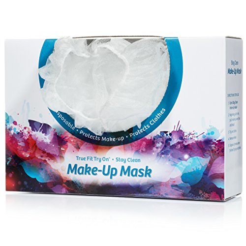 True Fit Try On Makeup Mask - Disposable Cosmetic Mask - Protects Face and Ha...