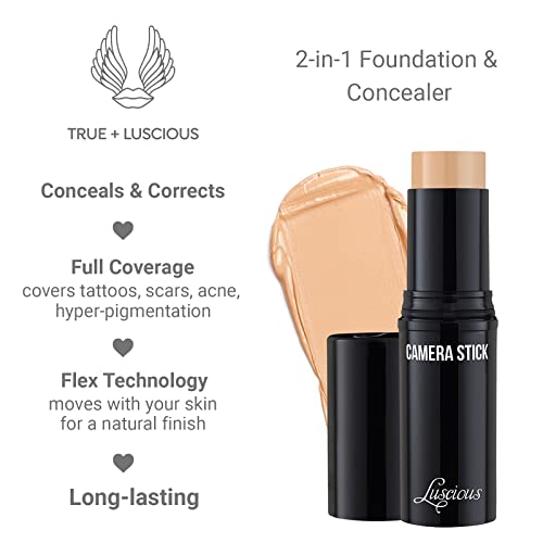 Camera Stick Foundation by True + Luscious - Full Coverage Cream Foundation -...