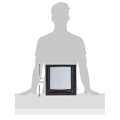 True Mirror, 12 x 12 Inches, Black (P12Black)