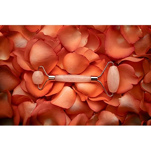 Rose Quartz Face Roller - Face Massage Tool for Anti Aging and Natural Beauty...