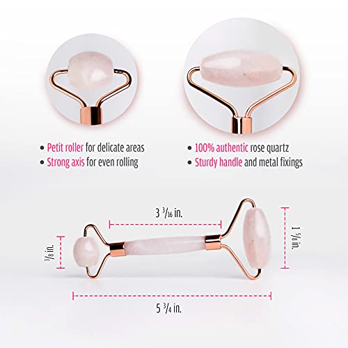 Rose Quartz Face Roller - Face Massage Tool for Anti Aging and Natural Beauty...
