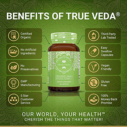 Organic Amla Capsules – Vitamin C | USDA Organic Certified | Whole Food Plant...