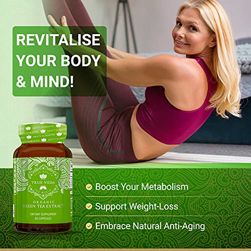 Organic Green Tea Extract Capsules – USDA Organic Certified | 60 Green Tea Ca...