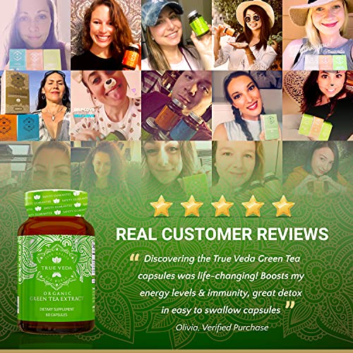 Organic Green Tea Extract Capsules – USDA Organic Certified | 60 Green Tea Ca...