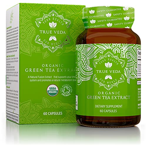 Organic Green Tea Extract Capsules – USDA Organic Certified | 60 Green Tea Ca...