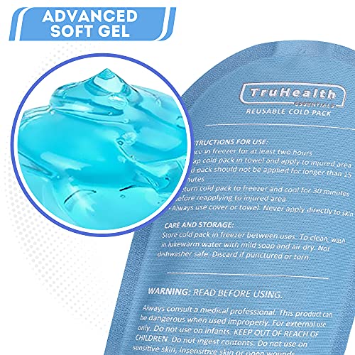Thrive Soft Ice Pack (2 Pack) - Gel Ice Pack Cold Compress - Reusable Reusabl...