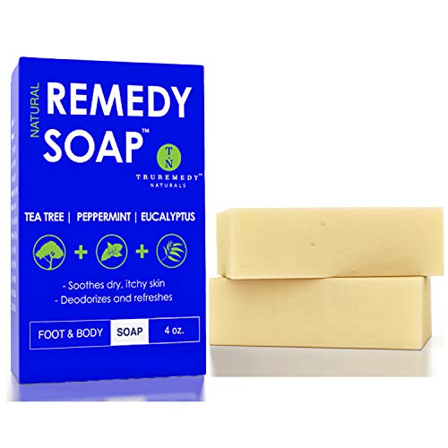 Remedy Natural Tea Tree Oil Soap Bar for Men/Women – w/ Peppermint & Eucalypt...