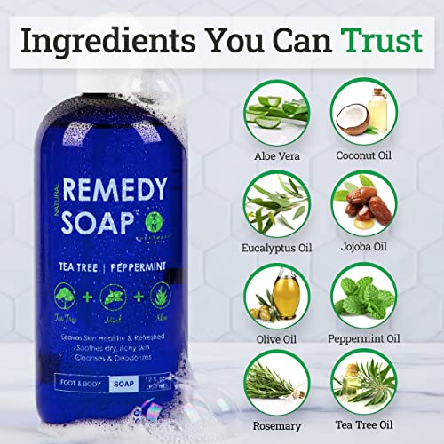 Remedy Soap Tea Tree Oil Body Wash | Helps Body Odor, Athlete's Foot, Jock It...