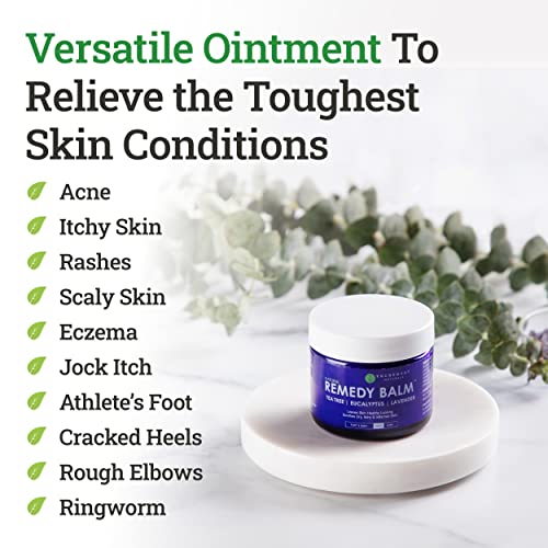 Remedy Tea Tree Oil Balm - Cream for Athletes Foot, Jock Itch, Ringworm, Ecze...
