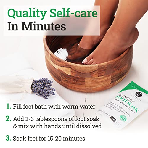 Tea Tree Oil Foot Soak with Epsom Salt & Mint, Feet Soak Helps Toenail System...