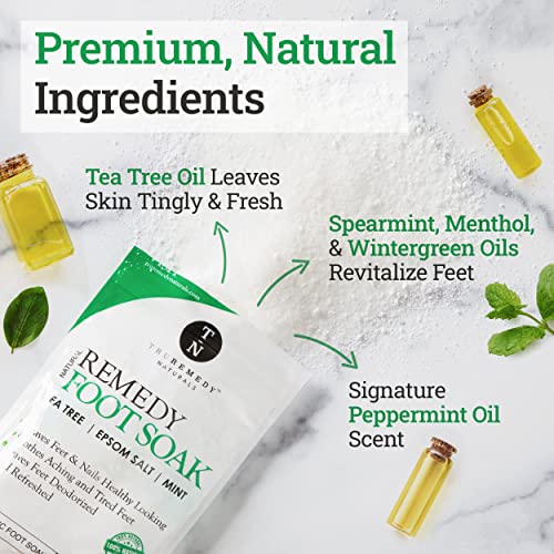 Tea Tree Oil Foot Soak with Epsom Salt & Mint, Feet Soak Helps Toenail System...