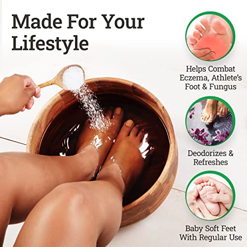 Tea Tree Oil Foot Soak with Epsom Salt & Mint, Feet Soak Helps Toenail System...