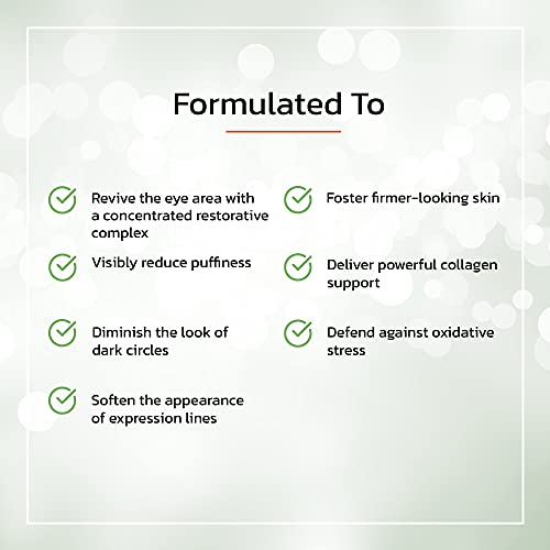 TruSkin Eye Gel Advanced Formula, Plant Based with Hyaluronic Acid and Vitami...