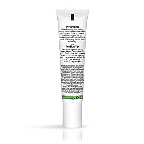 TruSkin Eye Gel Advanced Formula, Plant Based with Hyaluronic Acid and Vitami...