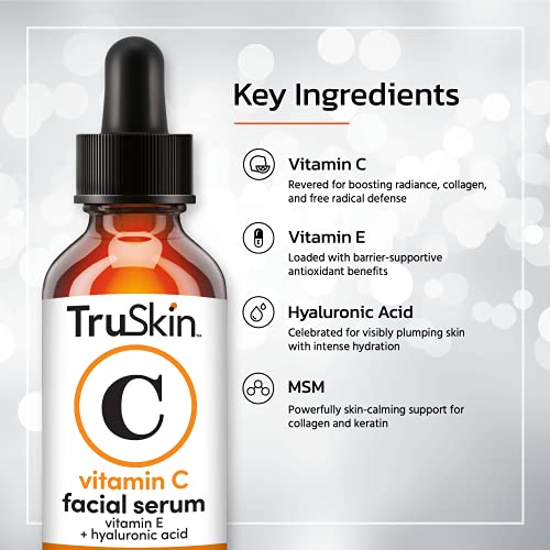 TruSkin Vitamin C Serum for Face, Anti Aging Serum with Hyaluronic Acid, Vita...