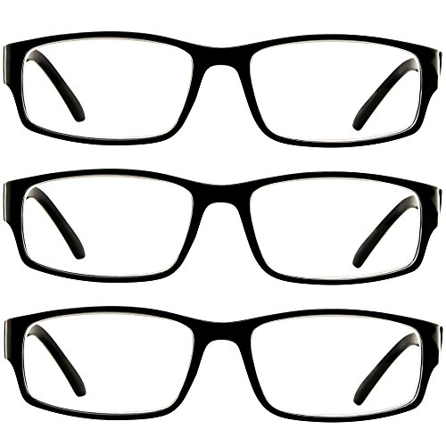 Reading Glasses - 9504HP - 3 Pack - Black - 4.00