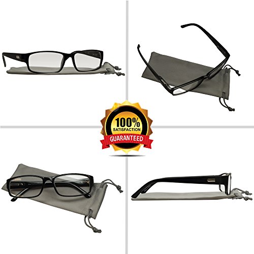 Reading Glasses - 9504HP - 3 Pack - Black - 4.00
