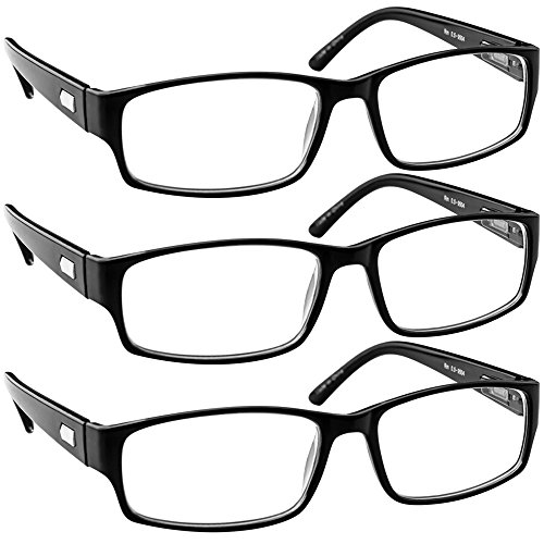 Reading Glasses - 9504HP - 3 Pack - Black - 4.00