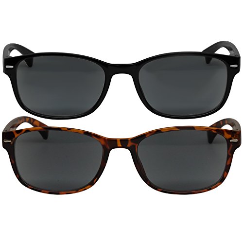 Reading Sunglasses - HP9505 - 2 PACK - 1 Sun Black - 1 Sun Tortoise -1.75