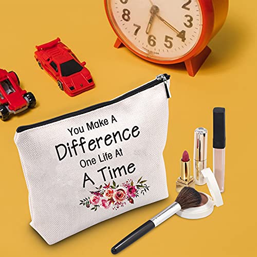 TSOTMO Social Worker Makeup Bag You Make A Difference One Life At A Time Cosm...