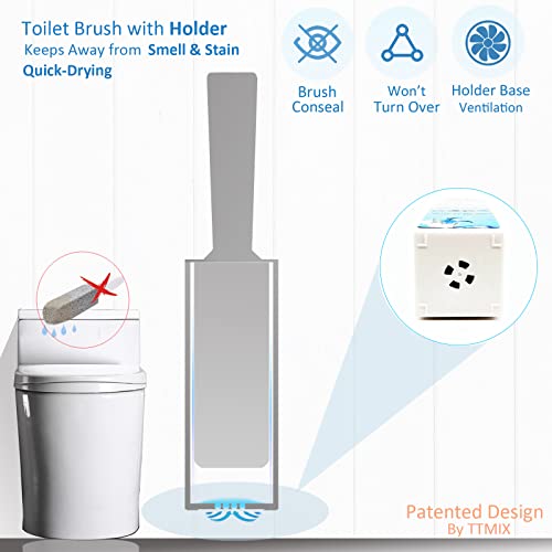 Pumice Stone for Toilet Cleaning, Pumice Stones Brush with Handle and Holder ...