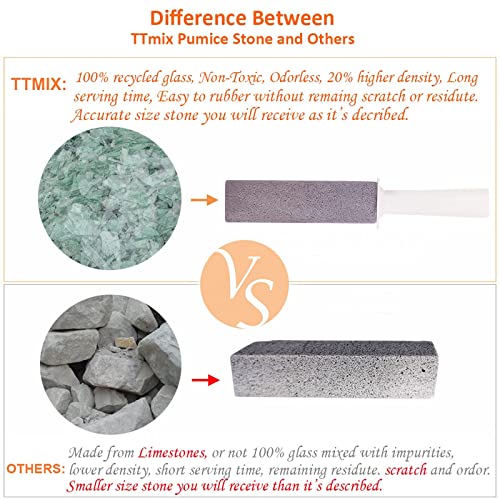 Pumice Stone for Toilet Cleaning, Pumice Stones Brush with Handle and Holder ...