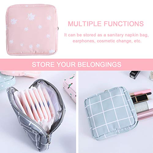 Sanitary Napkin Storage Bag,2pcs Menstrual Cup Pouch,Cotton Cloth Portable Sa...