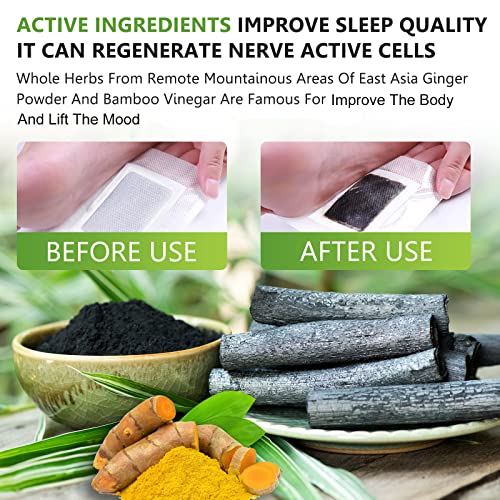 50PCS Foot Pads, Pure Natural Bamboo Vinegar Ginger Powder Foot Pad for Foot ...