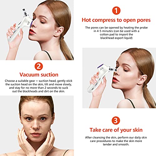 Blackhead Remover Pore Vacuum Skin Care Cleaner Facial Comedone Extractor Ele...
