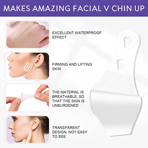 Invisible Face Lift Tape, Double chin Sticker,Adhesive Tape Make-Up Face Lift...