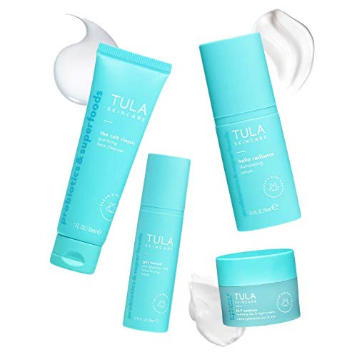 TULA Skin Care Discovery Kit (Travel-Size) | Face Wash, Day & Night Face Mois...