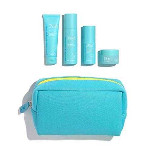 TULA Skin Care Discovery Kit (Travel-Size) | Face Wash, Day & Night Face Mois...